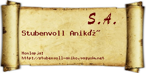 Stubenvoll Anikó névjegykártya